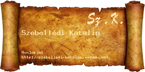 Szebellédi Katalin névjegykártya
