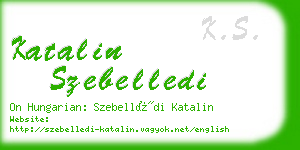 katalin szebelledi business card